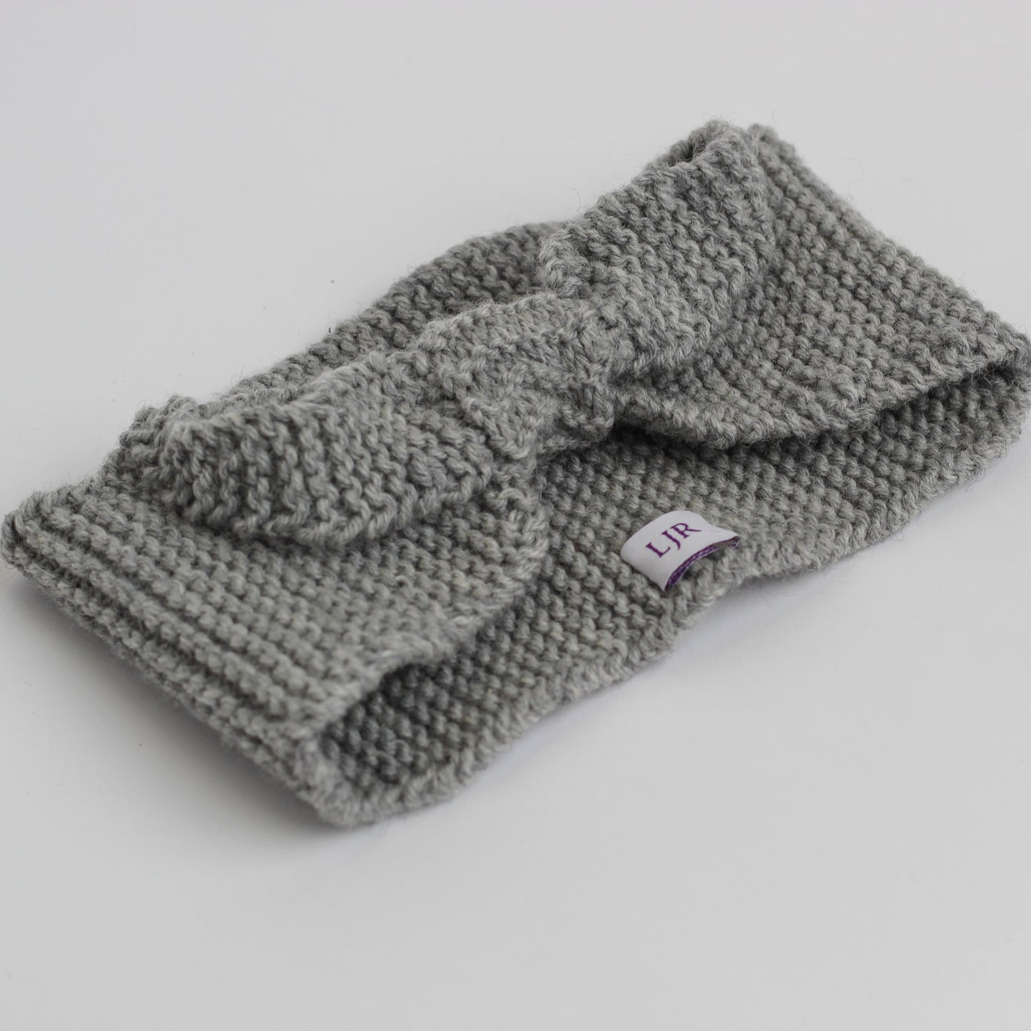 Nassau Knitted Turban Headwrap Headband in Deep Purple Wool