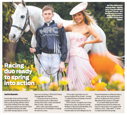 Delainey Mary wears LJR for Melbourne Racing Club Herald Sun