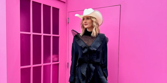 Kimberley Busteed at Lexus Stakes in Ivory Cowboy Hat