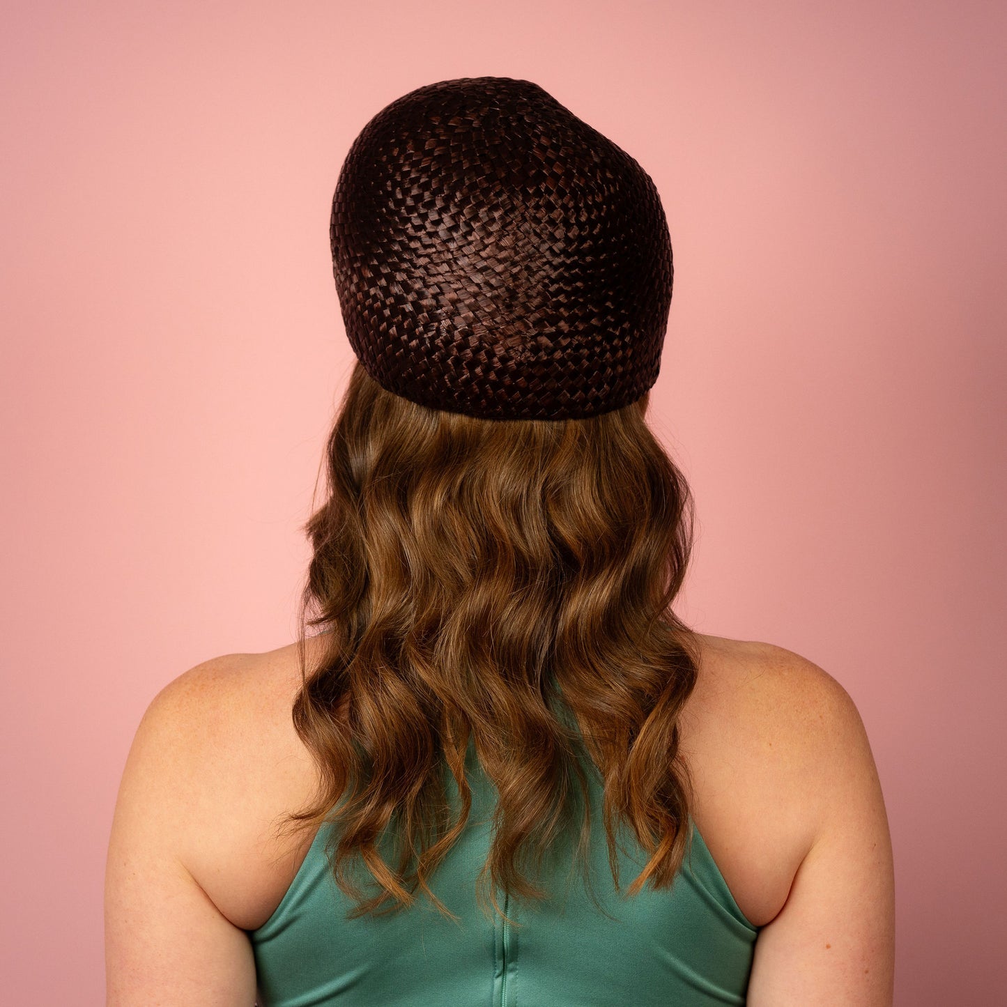 Catani Brown Vintage Swiss Straw Shaped Beret