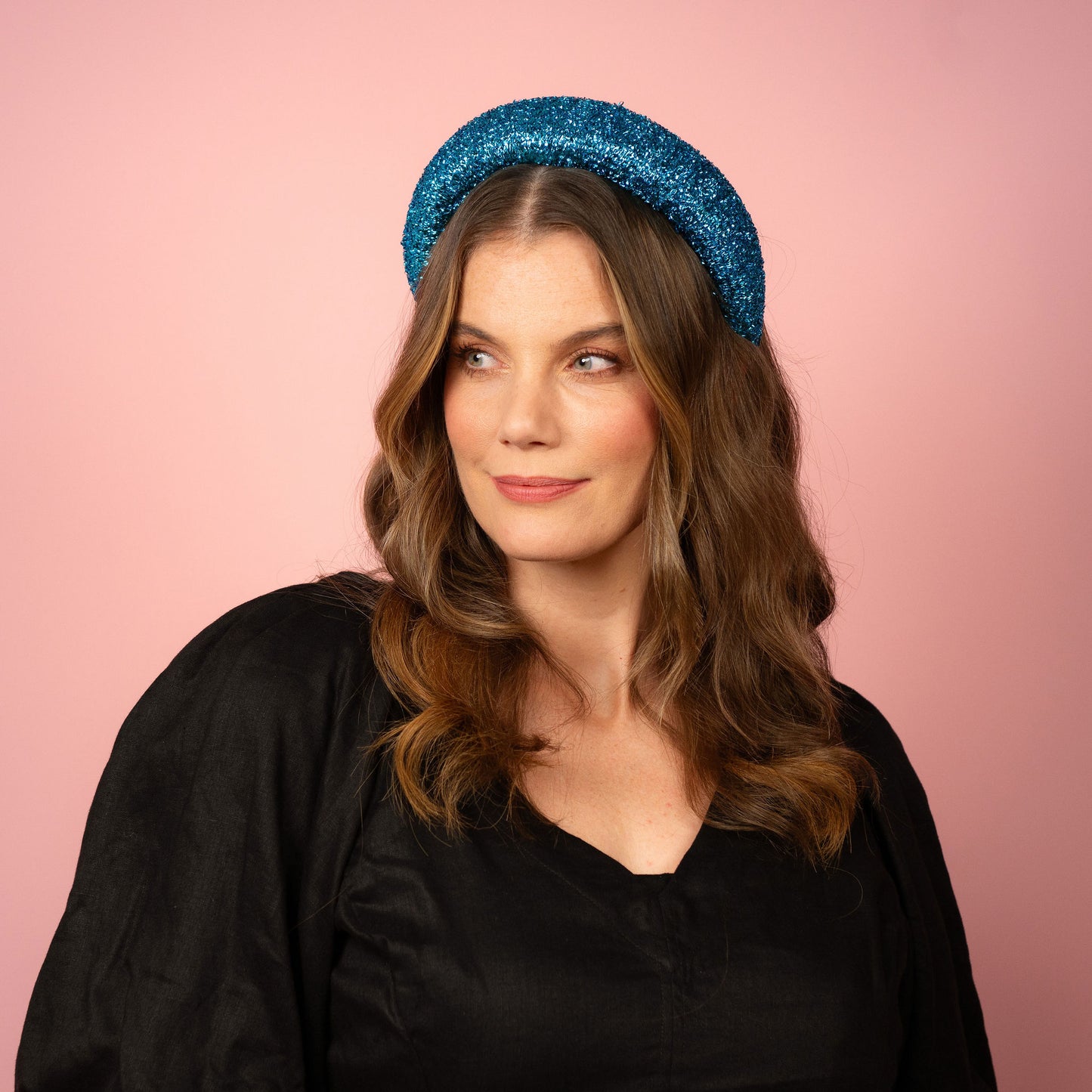 Eve Cobolt Blue Metallic Headband Spring Racing Headpiece