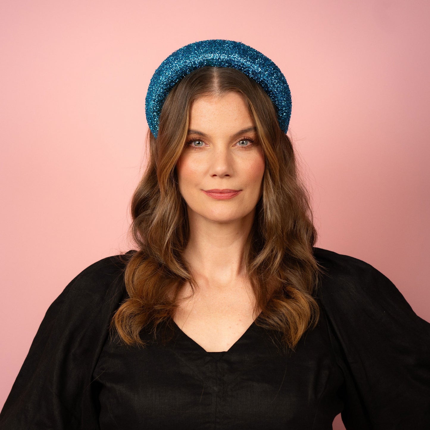 Eve Cobolt Blue Metallic Headband Spring Racing Headpiece