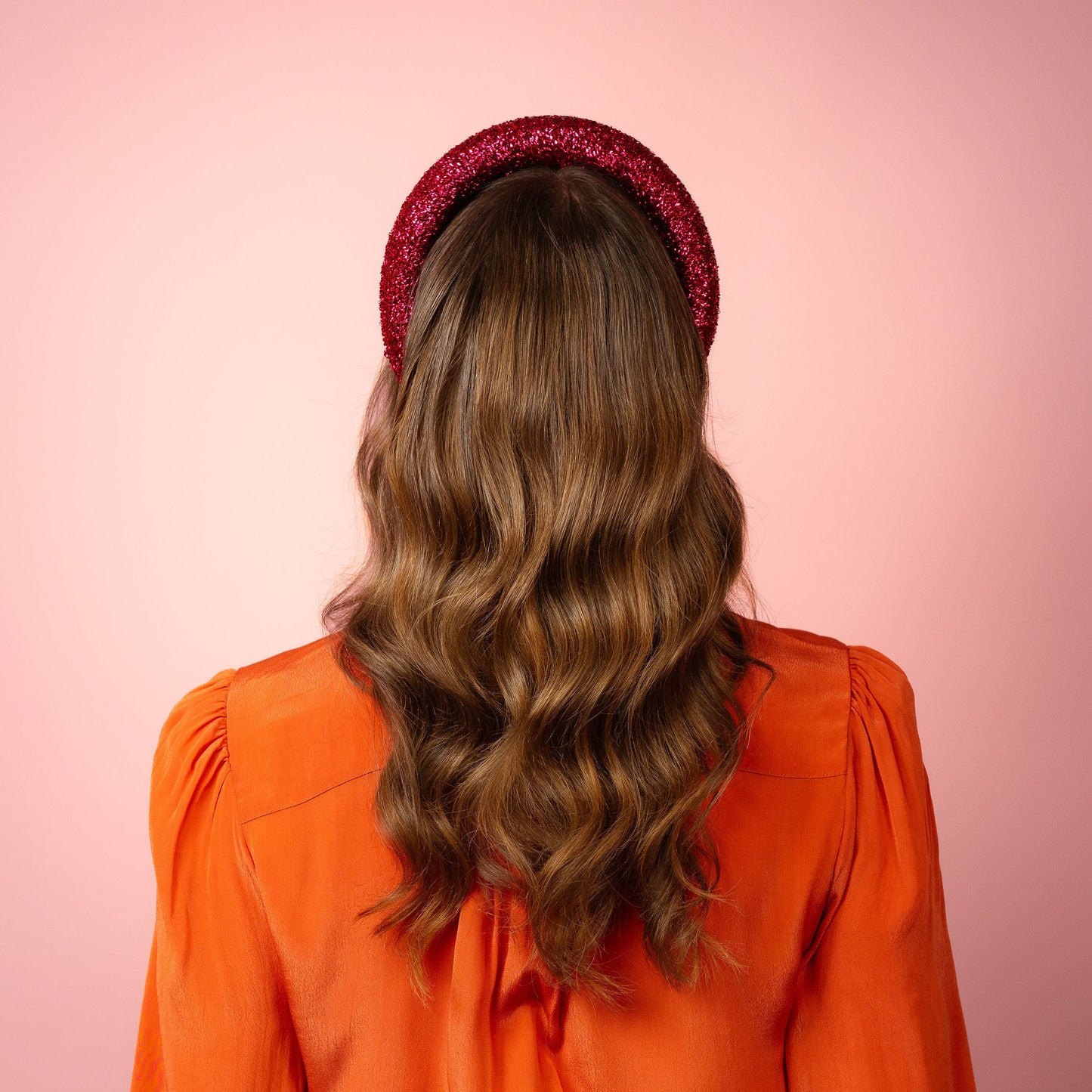 Eve Magenta Pink Metallic Headband Spring Racing Headpiece