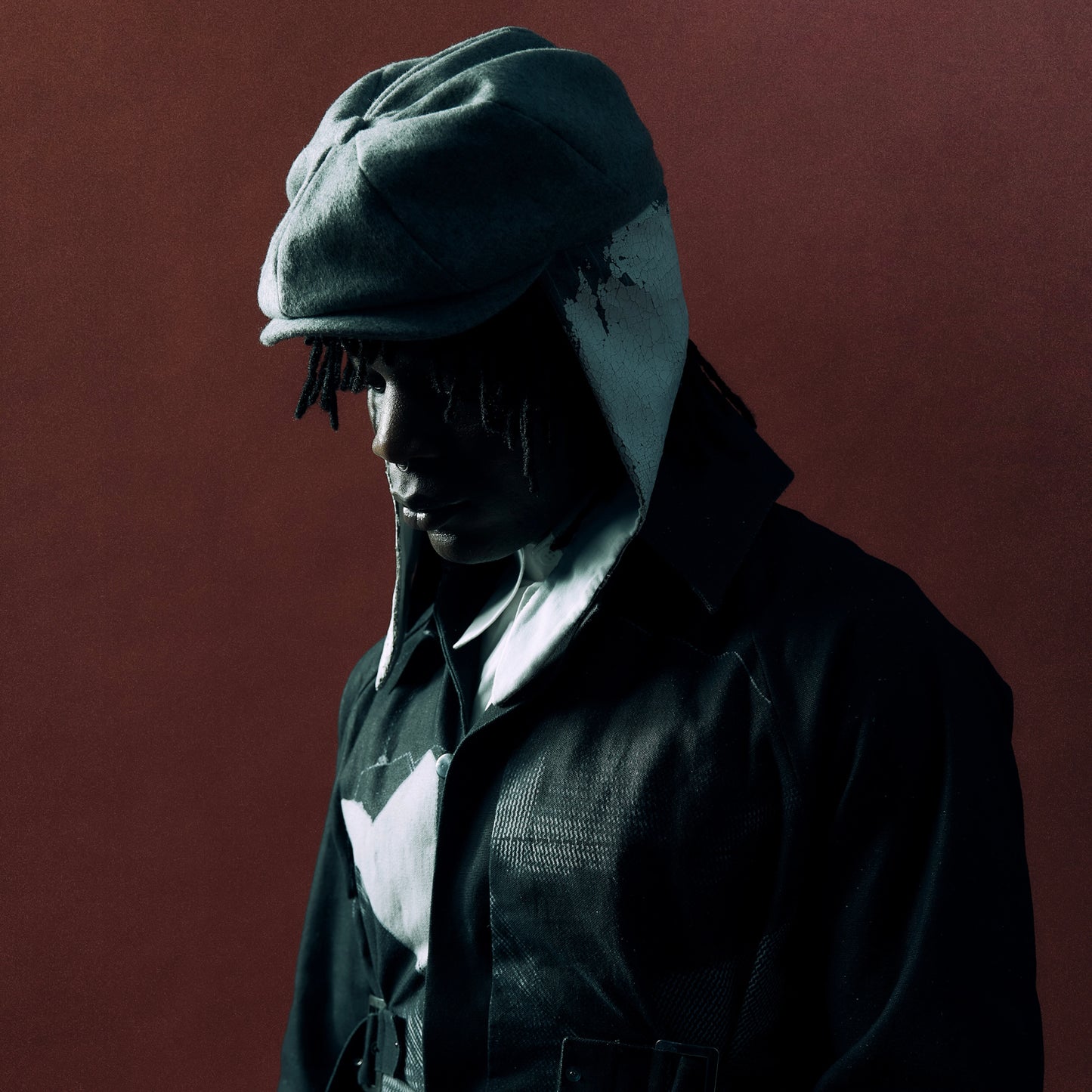 Custom men's fabric flat cap