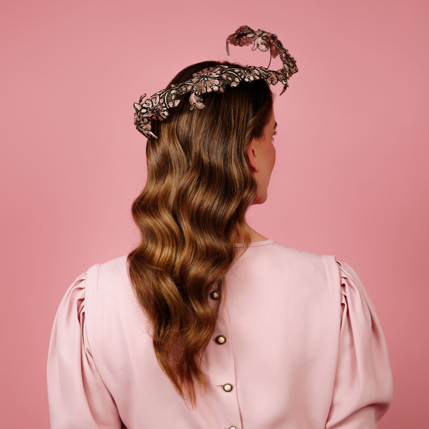 Lumie lace sculpted headpiece