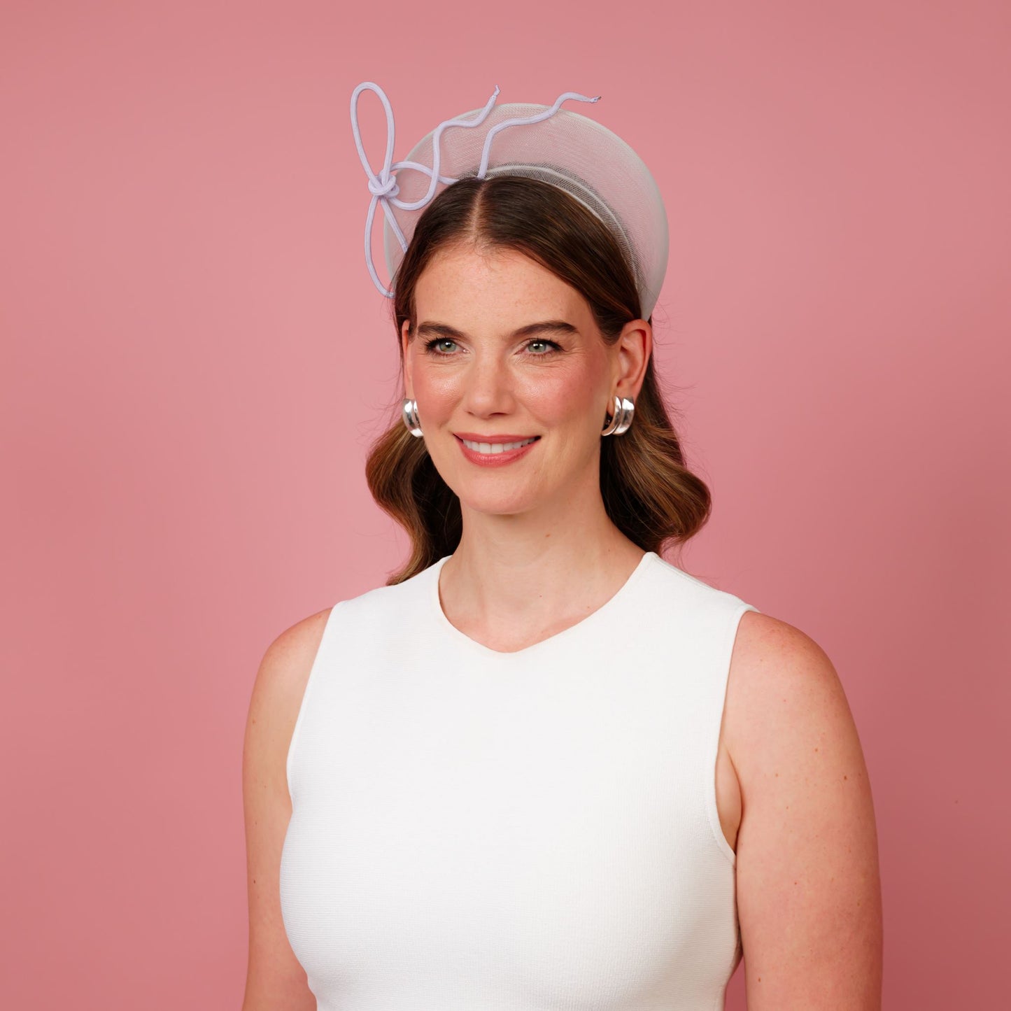 Lyra Halo with Floating Crinoline Bow