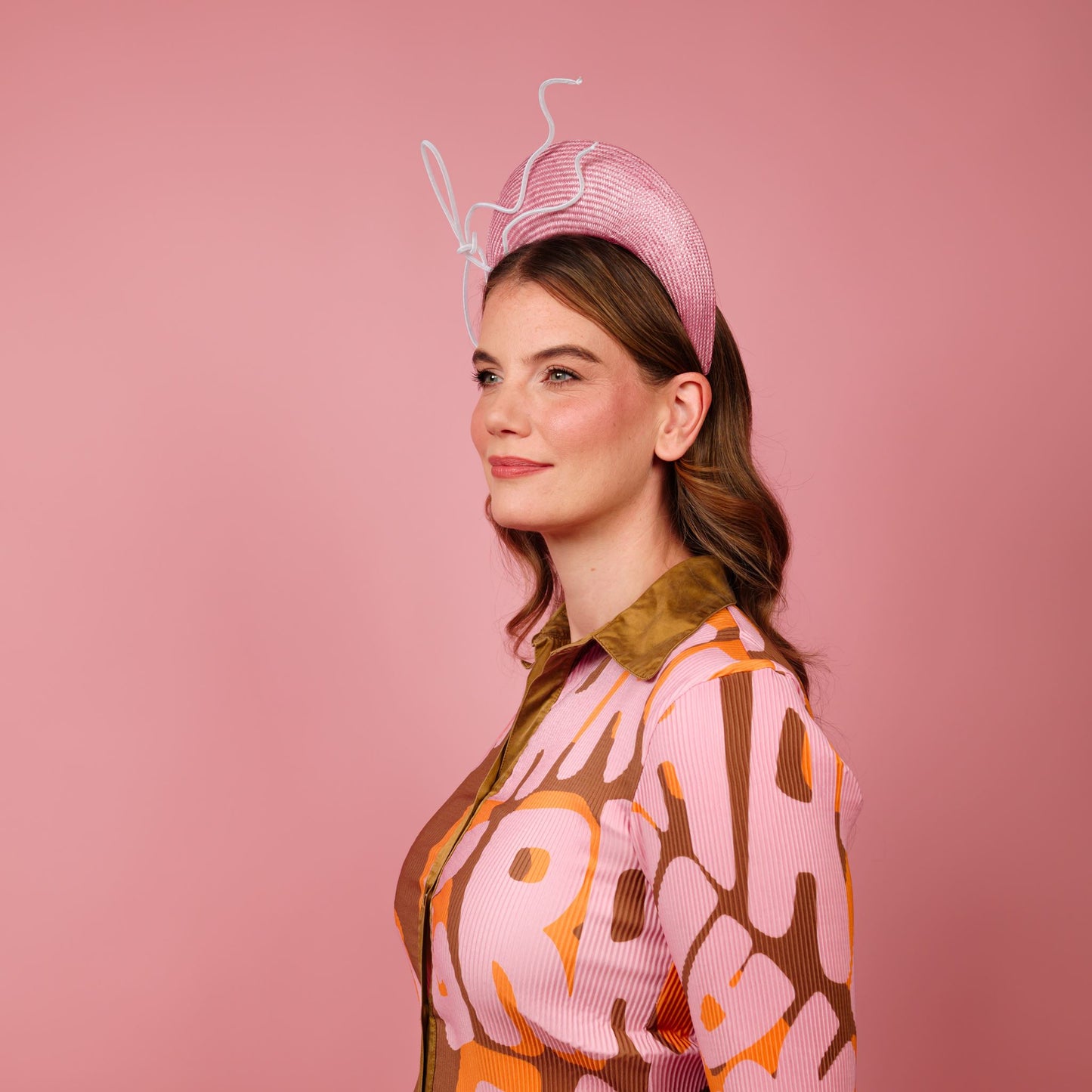 Venus Straw Halo with Floating Crinoline Bow
