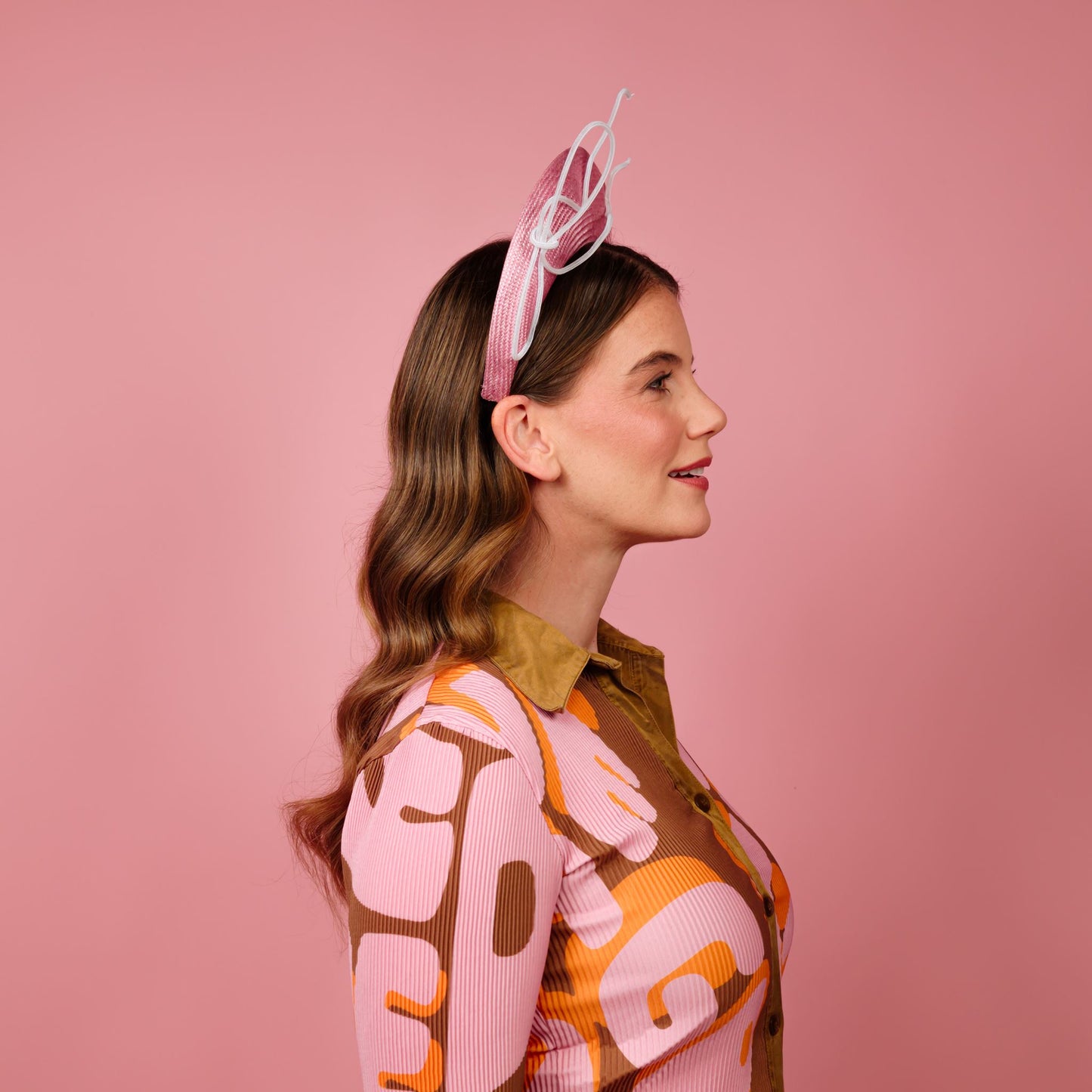 Venus Straw Halo with Floating Crinoline Bow