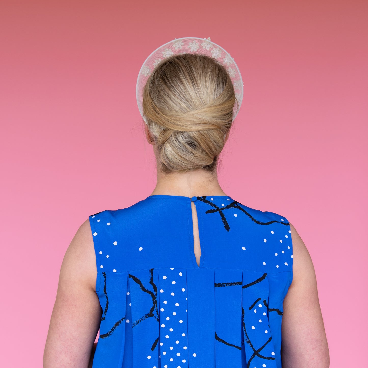 Cygnus Crinoline Halo Headband with star trim in Cream