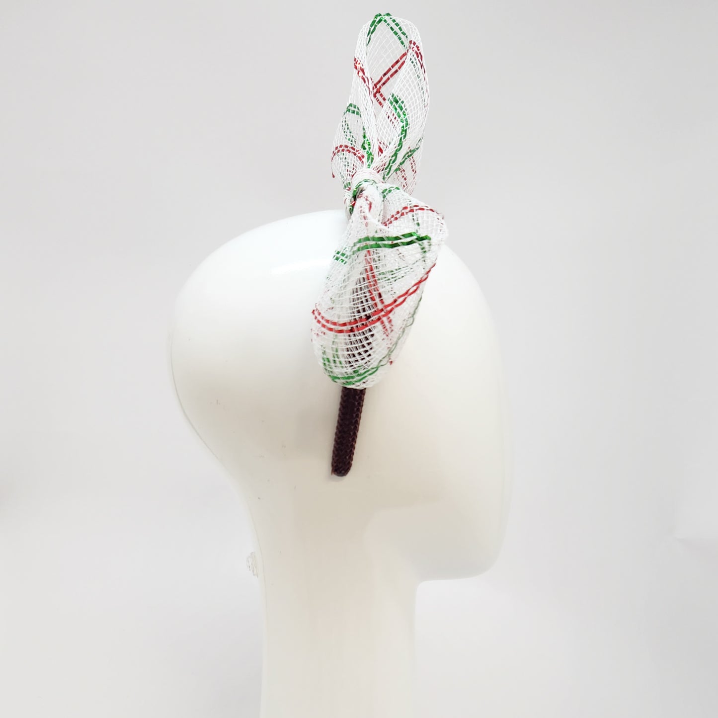 Peppermint Candy Cane Small Bow Headband
