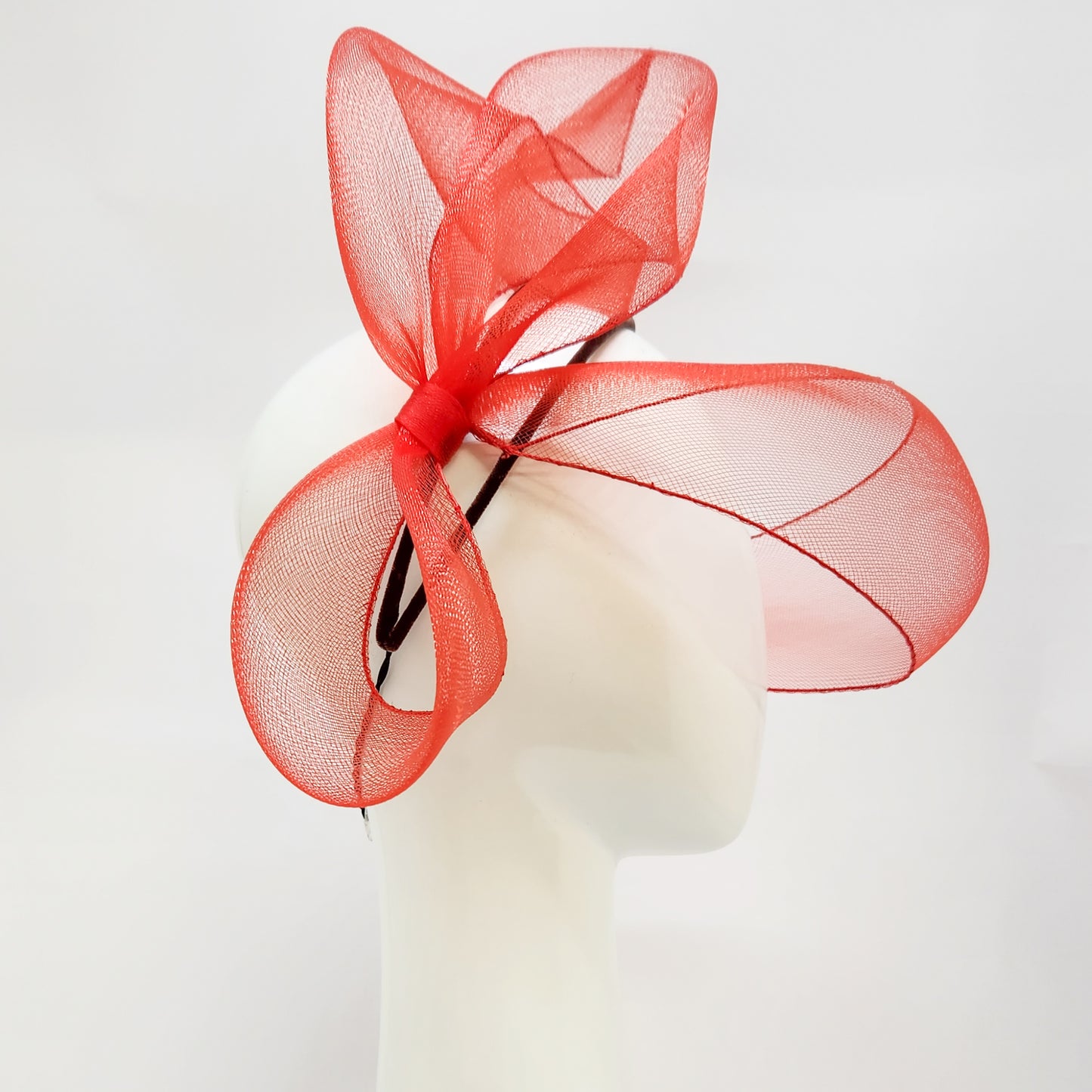 Downie Bow with Headband in Red