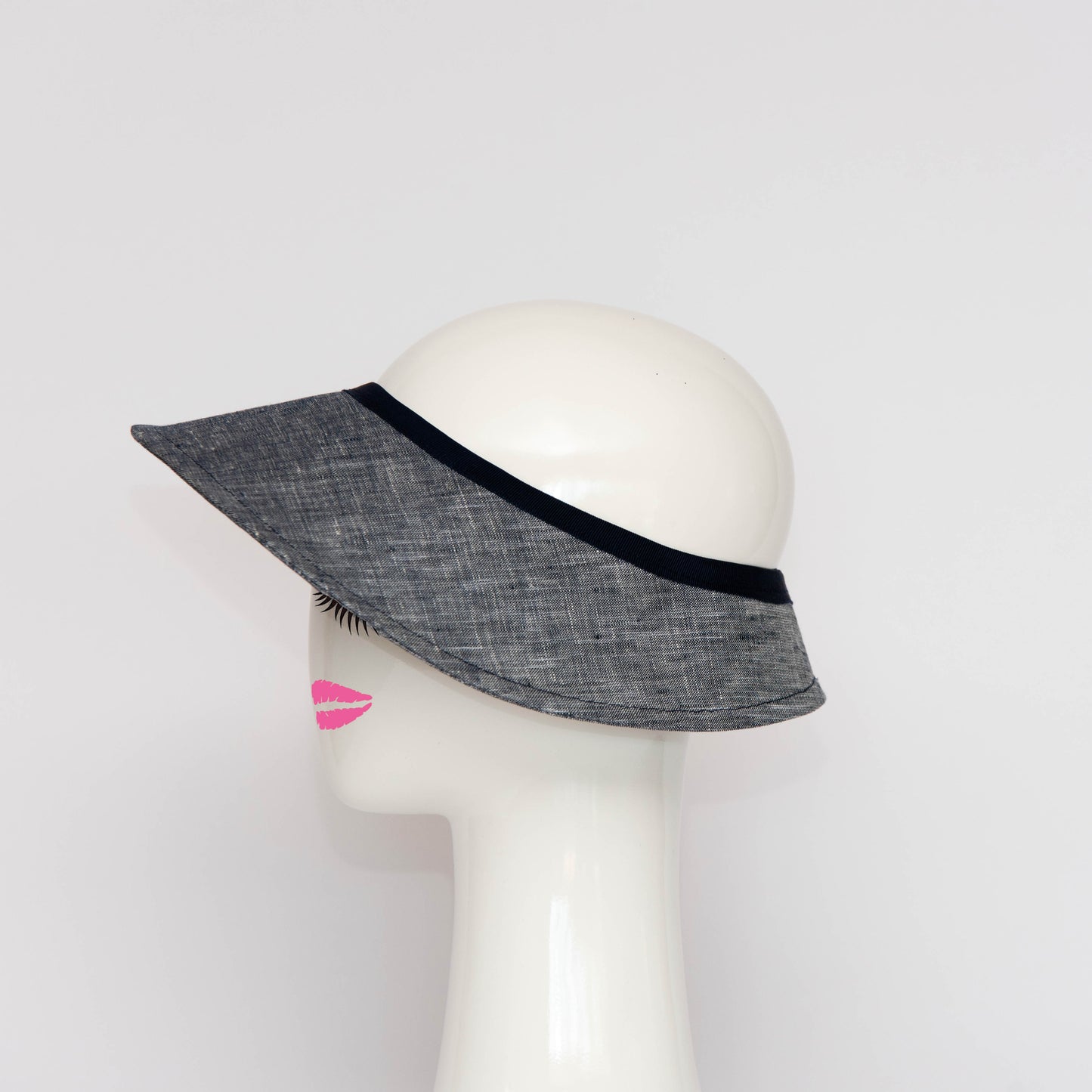 Harper Visor in Denim Blue