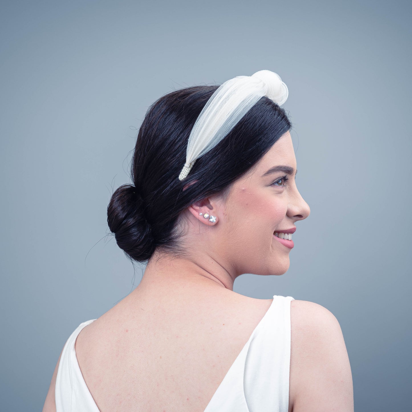 We Found Love pleated headband in ivory
